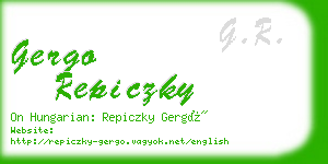 gergo repiczky business card